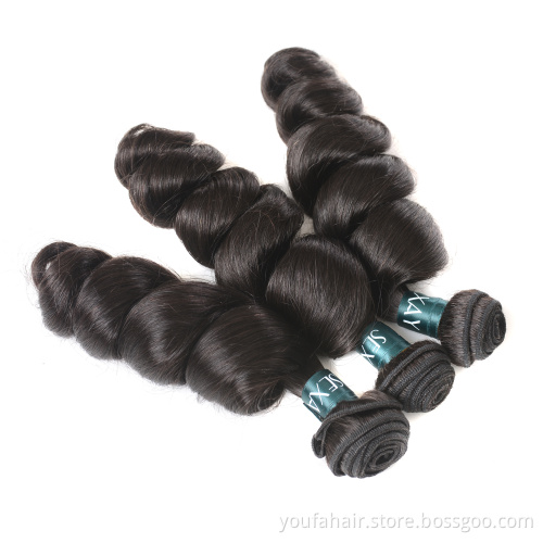 Ali express Luxurious Brazilian Loose Wave Virgin Hair Bundle Customize Logo Own Name Brand Personal Label Human Hair Extensions